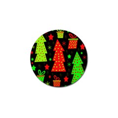 Merry Xmas Golf Ball Marker by Valentinaart