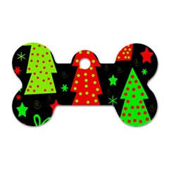 Merry Xmas Dog Tag Bone (one Side) by Valentinaart