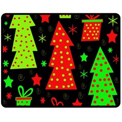 Merry Xmas Fleece Blanket (medium)  by Valentinaart