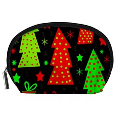 Merry Xmas Accessory Pouches (large)  by Valentinaart