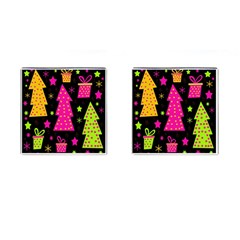 Colorful Xmas Cufflinks (square) by Valentinaart