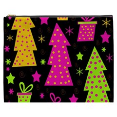 Colorful Xmas Cosmetic Bag (xxxl)  by Valentinaart