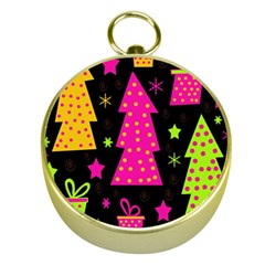 Colorful Xmas Gold Compasses by Valentinaart