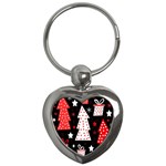 Red playful Xmas Key Chains (Heart)  Front