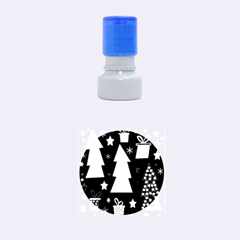 Red Playful Xmas Rubber Round Stamps (small) by Valentinaart