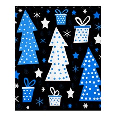 Blue Playful Xmas Shower Curtain 60  X 72  (medium)  by Valentinaart