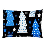 Blue playful Xmas Pillow Case (Two Sides) Front