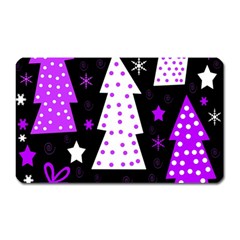 Purple Playful Xmas Magnet (rectangular) by Valentinaart