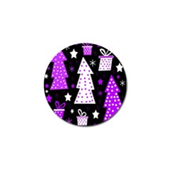 Purple Playful Xmas Golf Ball Marker (4 Pack) by Valentinaart