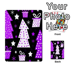 Purple Playful Xmas Multi-purpose Cards (rectangle) 