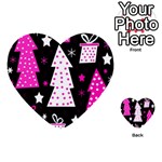 Pink playful Xmas Multi-purpose Cards (Heart)  Front 51