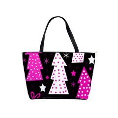 Pink Playful Xmas Shoulder Handbags by Valentinaart