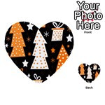 Orange playful Xmas Multi-purpose Cards (Heart)  Front 54