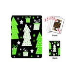 Green Playful Xmas Playing Cards (Mini)  Back