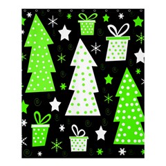 Green Playful Xmas Shower Curtain 60  X 72  (medium)  by Valentinaart