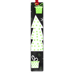 Green Playful Xmas Large Book Marks by Valentinaart