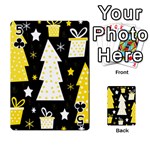 Yellow playful Xmas Playing Cards 54 Designs  Front - Club5