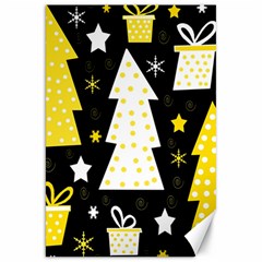 Yellow Playful Xmas Canvas 20  X 30   by Valentinaart
