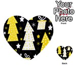 Yellow playful Xmas Multi-purpose Cards (Heart)  Back 1