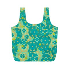 Cyan Design Full Print Recycle Bags (m)  by Valentinaart