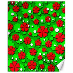 Xmas Flowers Canvas 16  X 20   by Valentinaart