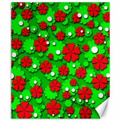 Xmas Flowers Canvas 20  X 24   by Valentinaart