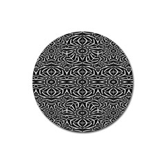 Black And White Tribal Pattern Magnet 3  (round) by dflcprints