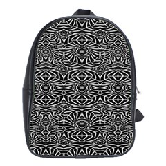 Black And White Tribal Pattern School Bags (xl)  by dflcprints