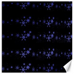 Xmas Elegant Blue Snowflakes Canvas 20  X 20  