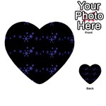 Xmas elegant blue snowflakes Multi-purpose Cards (Heart)  Back 17