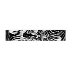 Black And White Passion Flower Passiflora  Flano Scarf (mini) by yoursparklingshop