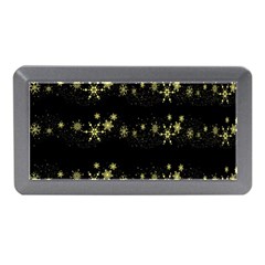 Yellow Elegant Xmas Snowflakes Memory Card Reader (mini) by Valentinaart