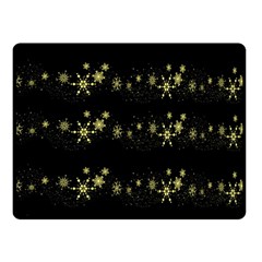 Yellow Elegant Xmas Snowflakes Double Sided Fleece Blanket (small)  by Valentinaart