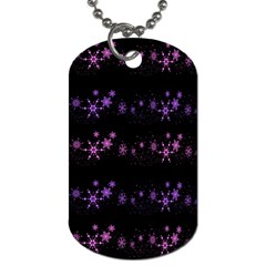 Purple Elegant Xmas Dog Tag (two Sides) by Valentinaart