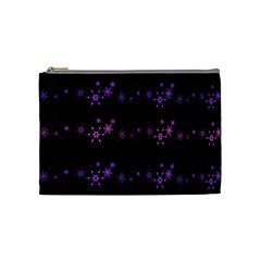 Purple Elegant Xmas Cosmetic Bag (medium)  by Valentinaart