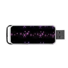 Purple Elegant Xmas Portable Usb Flash (one Side) by Valentinaart