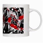 Red abstract flowers White Mugs Right