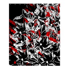 Red Abstract Flowers Shower Curtain 60  X 72  (medium)  by Valentinaart