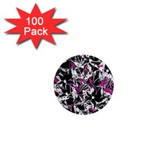 Purple Abstract Flowers 1  Mini Magnets (100 Pack)  by Valentinaart