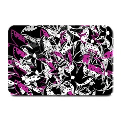 Purple Abstract Flowers Plate Mats by Valentinaart