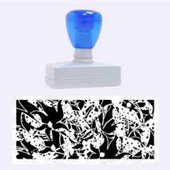 Blue Abstract Flowers Rubber Stamps (large)