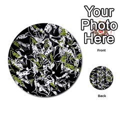 Green Floral Abstraction Multi-purpose Cards (round)  by Valentinaart