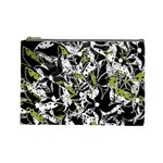 Green floral abstraction Cosmetic Bag (Large)  Front