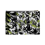 Green floral abstraction Cosmetic Bag (Large)  Back