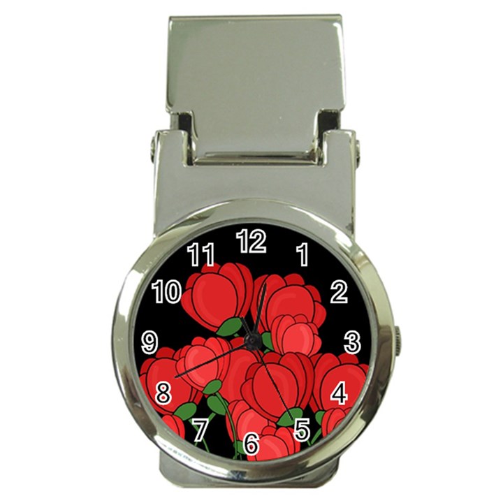 Red tulips Money Clip Watches