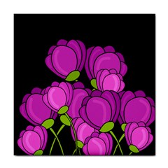 Purple tulips Tile Coasters