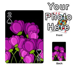 Purple tulips Playing Cards 54 Designs 