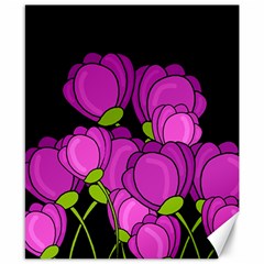 Purple tulips Canvas 8  x 10 