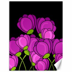 Purple tulips Canvas 12  x 16  