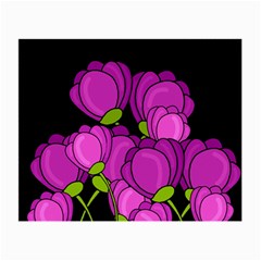 Purple tulips Small Glasses Cloth (2-Side)